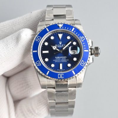 HP Factory Rolex Submariner 40mm 904L Steel 3135 Movement Blue Face SS Band Watch